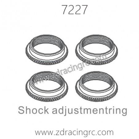ZD RACING 1/10 RC Car Parts 7227 Shock Adjustment Ring