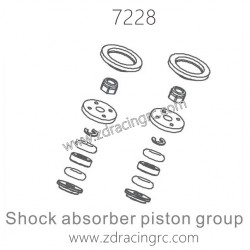 ZD RACING 1/10 RC Car Parts 7228 Shock Absorber Piston Group