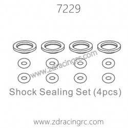 ZD RACING 1/10 RC Car Parts 7229 Shock Sealing Set