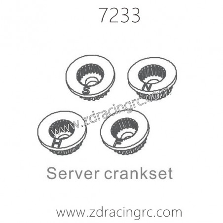 ZD RACING 1/10 RC Car Parts 7233 Server Crankset