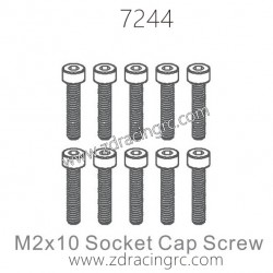 ZD RACING 1/10 RC Car Parts 7244 M2X10 Socket Cap Screw