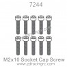 ZD RACING 1/10 RC Car Parts 7244 M2X10 Socket Cap Screw