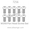 ZD RACING 1/10 Parts 7256 M3X8 Pan Head Screw Set