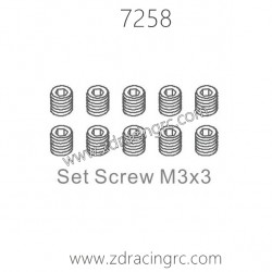 ZD RACING 1/10 Parts 7258 Screw set M3X3