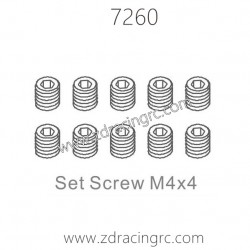 ZD RACING 1/10 Parts 7260 Screws M4X4