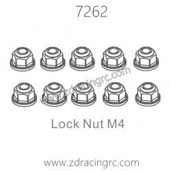 ZD RACING 1/10 Parts 7262 Lock Nut M4