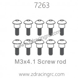 ZD RACING 1/10 Parts 7263 M3X4.1 Screw Rod