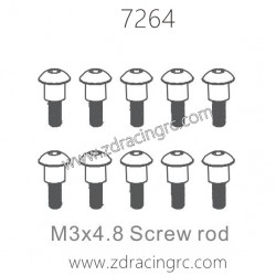 ZD RACING 1/10 Parts 7264 M3X4.8 Screw for Connect Rods