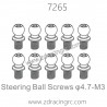 ZD RACING 1/10 RC Car Parts 7265 Steering Ball Screws 4.7-M3