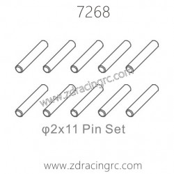 ZD RACING 1/10 RC Car Parts 7268 2X11 Pin Set