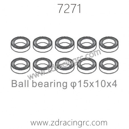 ZD RACING 1/10 RC Car Parts 7271 Ball Bearing 15X10X4 ZD RACING 1/10 RC Car Parts 7271 Ball Bearing 15X10X4