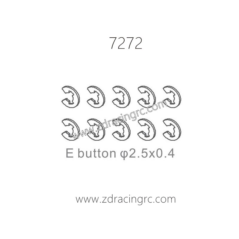 ZD RACING 1/10 RC Car Parts 7272 E Button 2.5X0.4