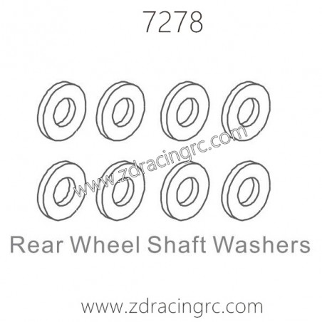 ZD RACING 1/10 RC Car Parts 7278 Rear Wheel Shaft Washers