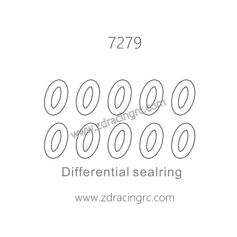 ZD RACING 1/10 RC Car Parts 7279 Differential Seal Ring