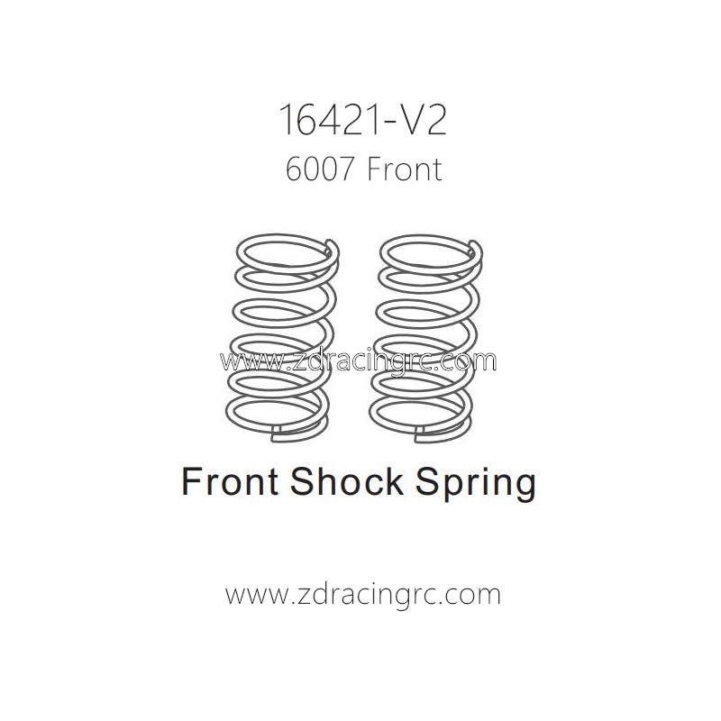 ZD RACING 16421-V2 Parts 6007 Front Shock Spring