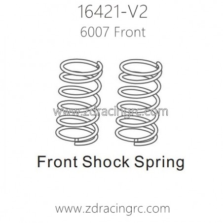 ZD RACING 16421-V2 Parts 6007 Front Shock Spring ZD RACING 16421-V2 Parts 6007 Front Shock Spring