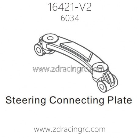 ZD RACING 16421-V2 1/16 Parts 6034 Steering Connecting Plate