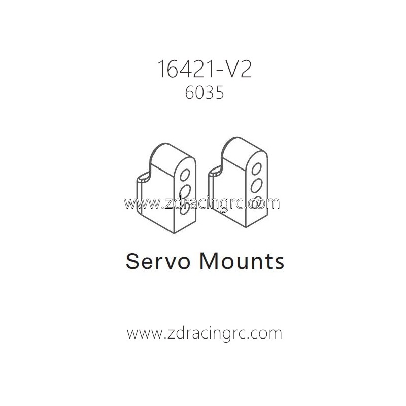 ZD RACING 16421-V2 1/16 Parts 6035 Fixing Seat of Servo