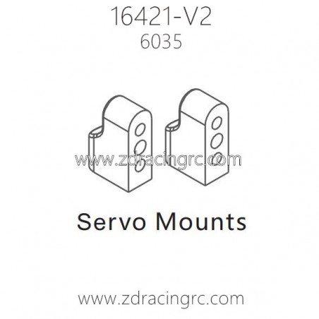 ZD RACING 16421-V2 1/16 Parts 6035 Fixing Seat of Servo