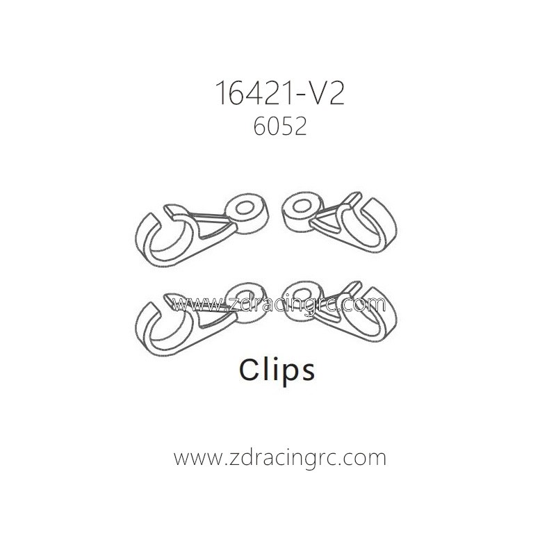 ZD RACING 16421-V2 RC Car Parts 6052 Clips