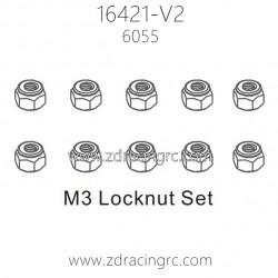 ZD RACING 16421-V2 RC Car Parts 6065 M3 Lock nut Set