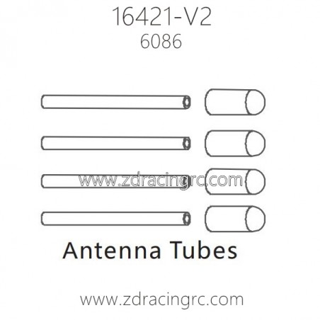ZD RACING 16421-V2 RC Car Parts 6086 Antenna Tubes
