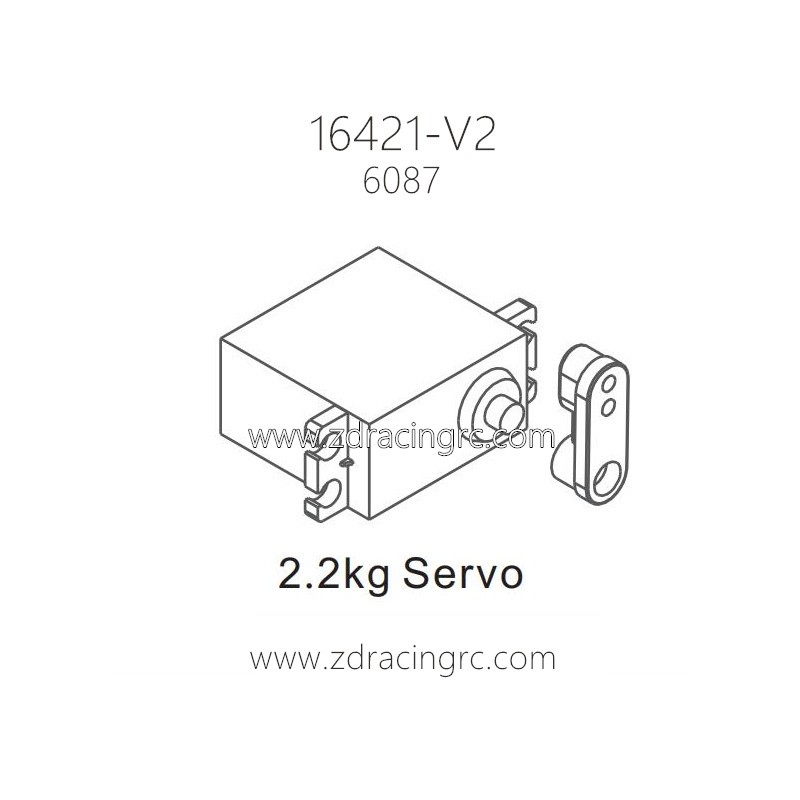 ZD RACING 16421-V2 RC Car Parts 6087 2.2KG Servo