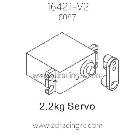 ZD RACING 16421-V2 RC Car Parts 6087 2.2KG Servo