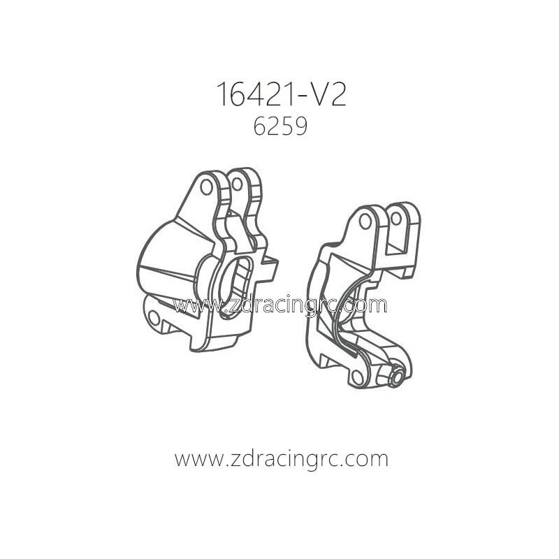 ZD RACING 16421-V2 1/10 Parts 6259 C-mounts