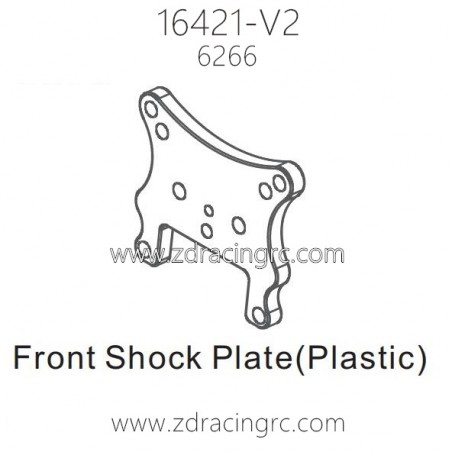 ZD RACING 16421-V2 1/10 Parts 6266 Front Shock Plate Plastic