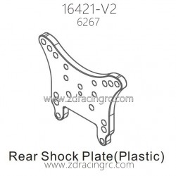 ZD RACING 16421-V2 1/10 Parts 6267 Rear Shock Plate Plastic