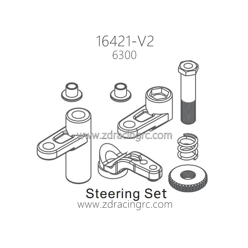 ZD RACING 16421-V2 1/10 Parts 6300 Steering Set