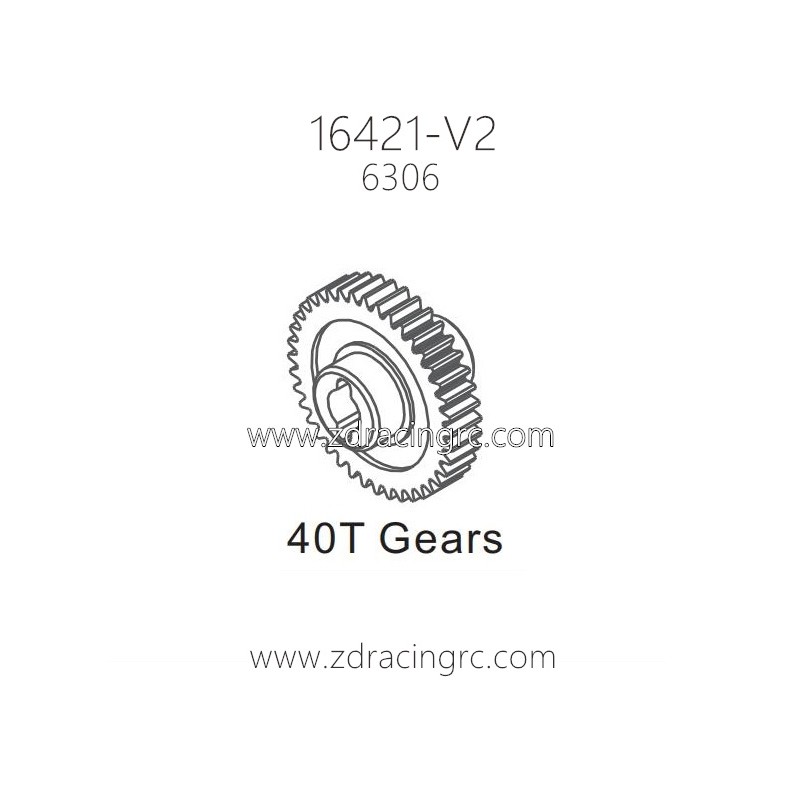 ZD RACING 16421-V2 1/10 Parts 6306 40T Gears