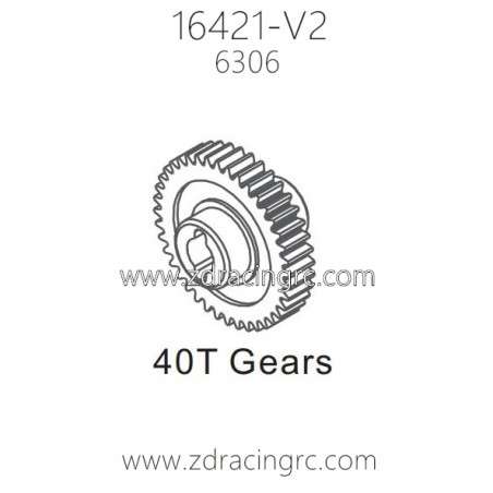 ZD RACING 16421-V2 1/10 Parts 6306 40T Gears