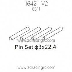 ZD RACING 16421-V2 1/10 Parts 6311 Pin Set 3x22.4