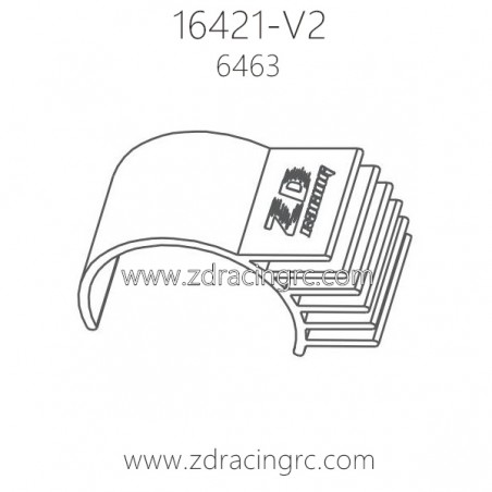 ZD RACING 16421-V2 Parts 6463 Brushless Motor Heat Sink