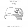 ZD RACING 16421-V2 Parts 6463 Brushless Motor Heat Sink