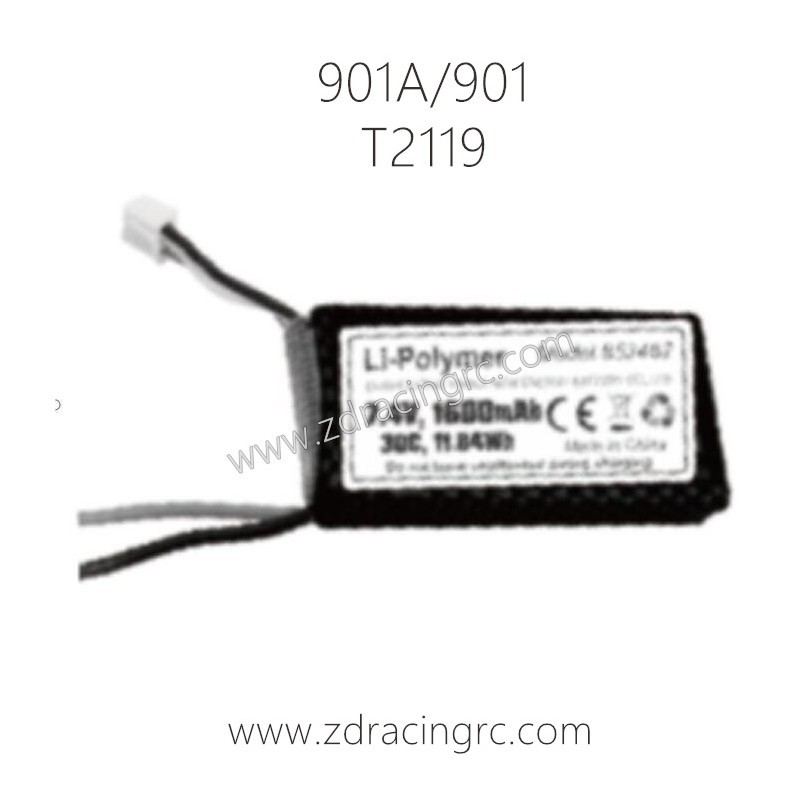 HBX 901A 901 Upgrade Parts Li-PO Battery 7.4V 1600mAh T2119