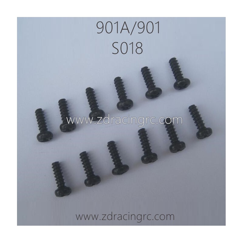HBX 901A 901 Parts Round Head Self Tapping Screw 2.6X8mm S018