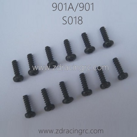 HBX 901A 901 Parts Round Head Self Tapping Screw 2.6X8mm S018