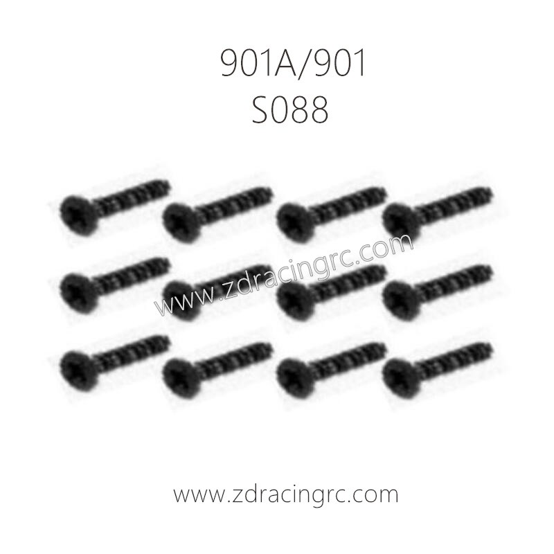 HBX 901A 901 Parts Countersunk Self Tapping KBHO 2.6X12mm S088