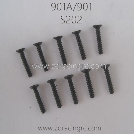 HBX 901A 901 Parts Countersunk Self Tapping Screw 2X12mm S202