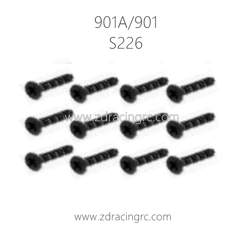 HBX 901A 901 Parts Countersunk Self Tapping KBHO 2.3X12mm S226