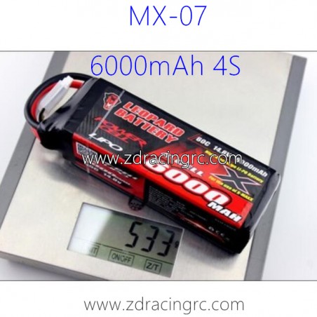 ZD RACING MX07 Upgrade Battery 6000mAh 4S ZD RACING MX07 Upgrade Battery 6000mAh 4S