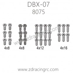 ZD RACING DBX-07 Parts 8075 M4 Flat Head Screws