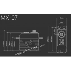 ZD RACING MX07 Upgrade 56KG Servo size