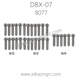 ZD RACING DBX-07 Parts 8077 Flat Head Screws