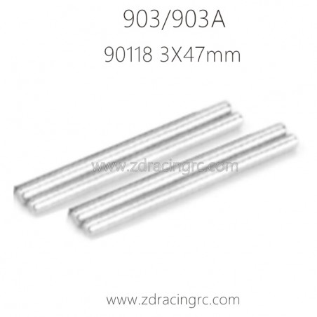 HBX 903 Vanguard Parts 3X47mm Front Rear Lower Suspension Arm Inside Hinge Pins 90118