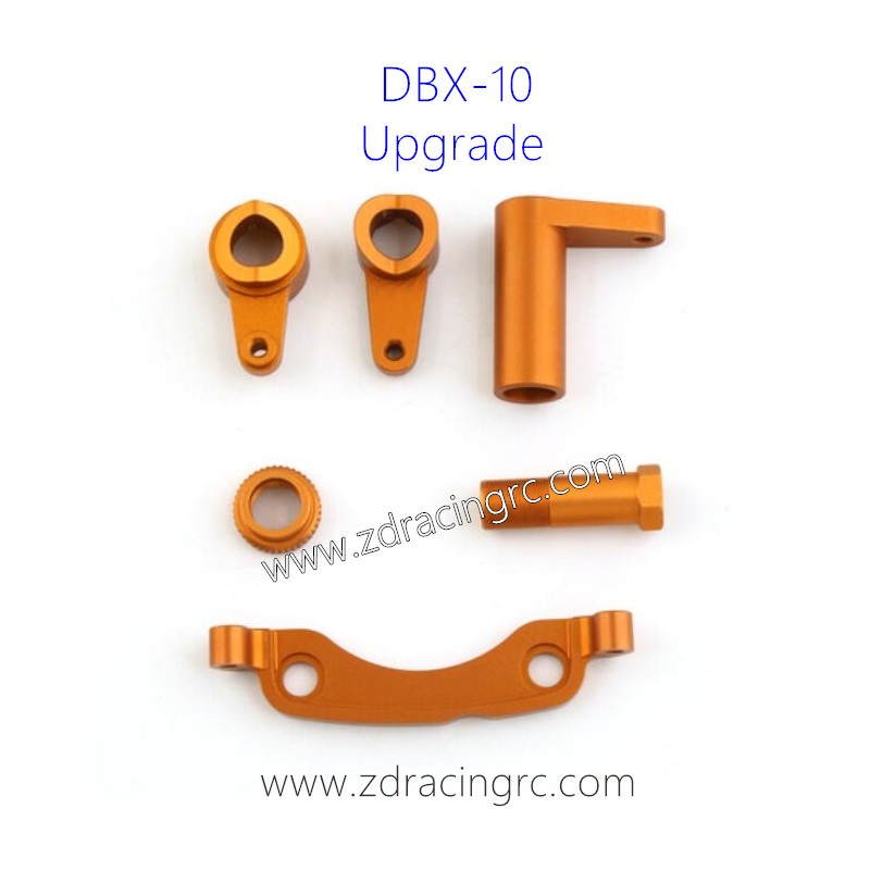 ZD RACING DBX 10 1/10 RC Car Upgrade Parts Steering Kit Alloy Orange