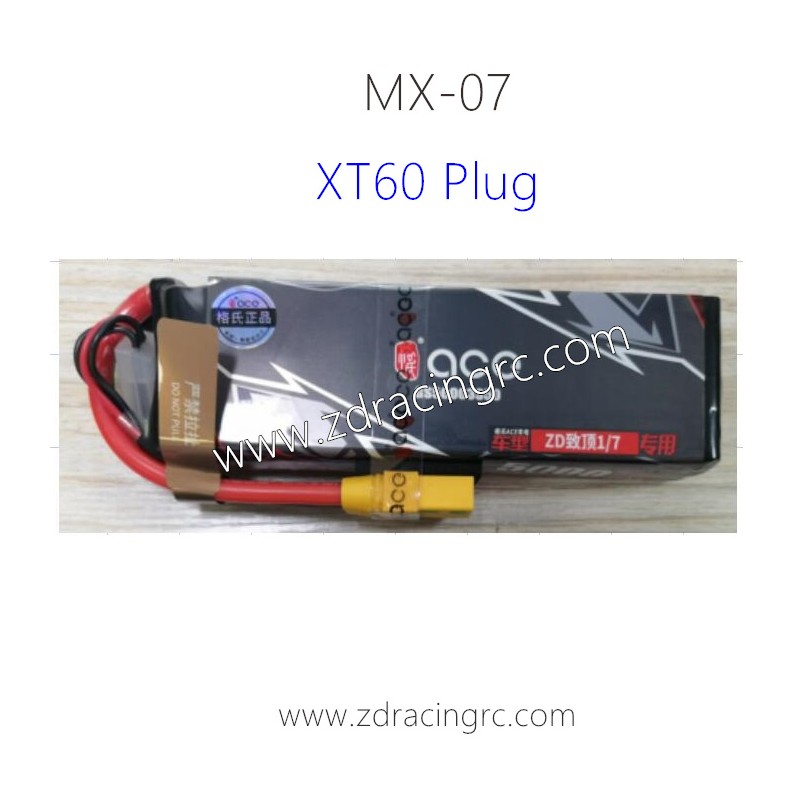 ZD RACING MX07 1/7 Parts 8606-01 11.1V 5000mah Li-po Battery XT60 plug